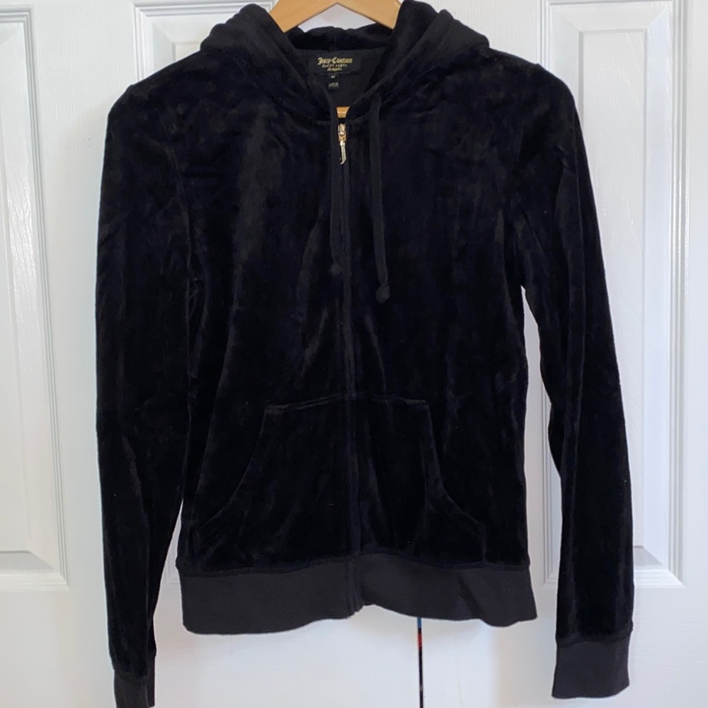 Juicy Couture Black Label Original Velour Zip Up Hoodie